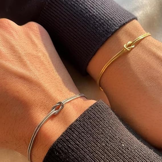 Love knot bracelet adjustable stainless steel jewelry for women-custom stainless steel jewelry manufacturer