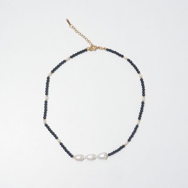 Gorgeous Black Beaded Pearl Necklace – Fashion Custom Jewelry-custom stainless steel jewelry manufacturer