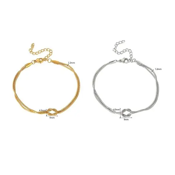Everlasting Love Knot Bracelet – Adjustable Minimalist Jewelry for Couples and Friends 2025 - Image 2