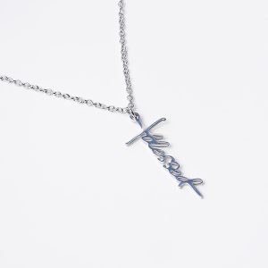 cross letter pendant necklace