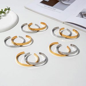 Gold Silver Cuff Bracelet