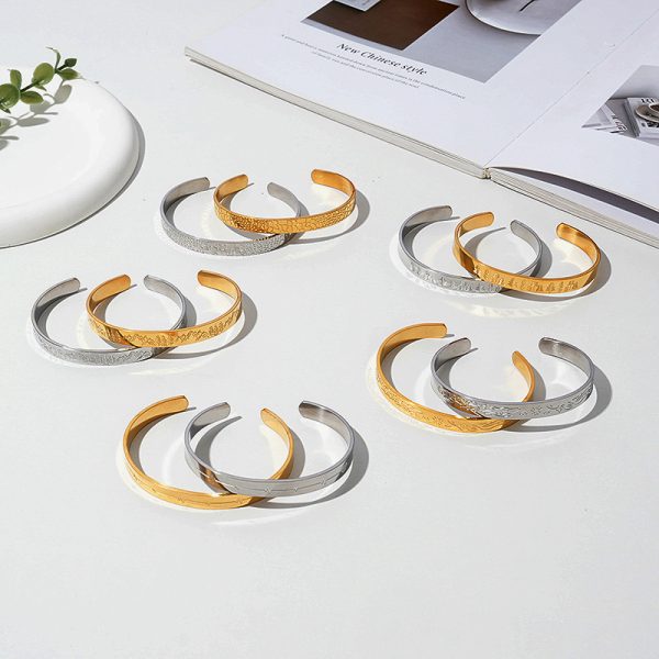 Gold Silver Cuff Bracelet