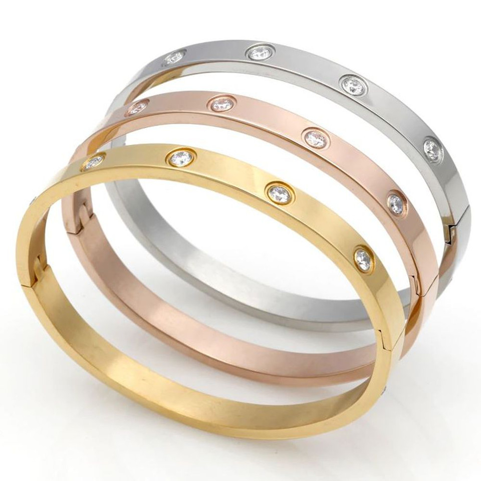 Brilliant Stainless Steel Love Bangle Bracelet – Unisex Jewelry for Every Occasion-custom stainless steel jewelry manufacturer