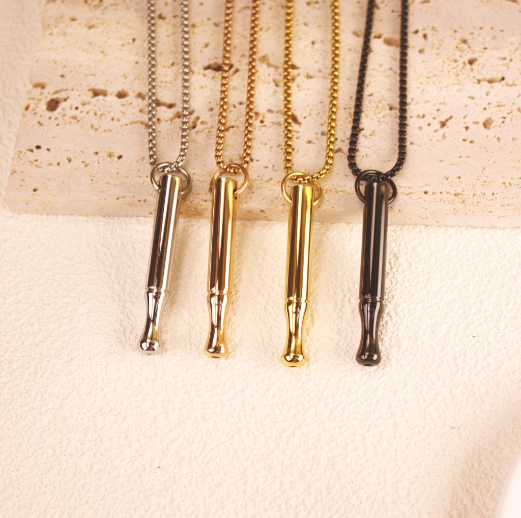Whistle pendant necklace men stainless steel jewelry-custom stainless steel jewelry manufacturer