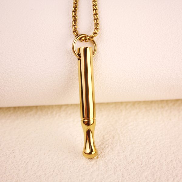 Whistle pendant necklace men stainless steel jewelry