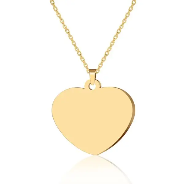Custom Heart Pendant Necklace – Personalized Message Jewelry for Mum