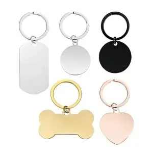 Custom stainless steel keychains with personalized engraving
