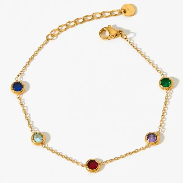 Elegant women's bracelet set with charms, beads, and crystals