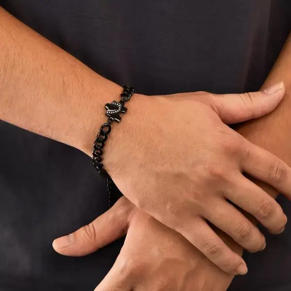Puzzle Couple Bracelets – Matching Natural Stone and Stainless Steel Jewelry for Lovers