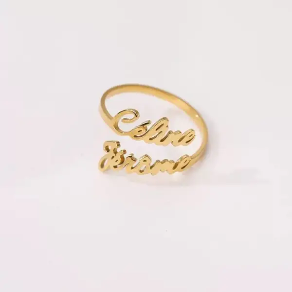 Personalized Name Ring – Custom Stainless Steel Letter Rings for Women & Men - Image 4