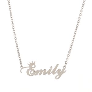 Custom Name Necklace – Personalized Stainless Steel Name Pendant for Women